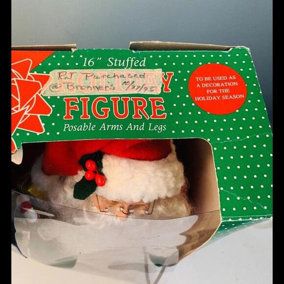 Holiday Creations 16” Stuffed Posable Santa Noel Vintage Christmas 1994 - Picture 2 of 12